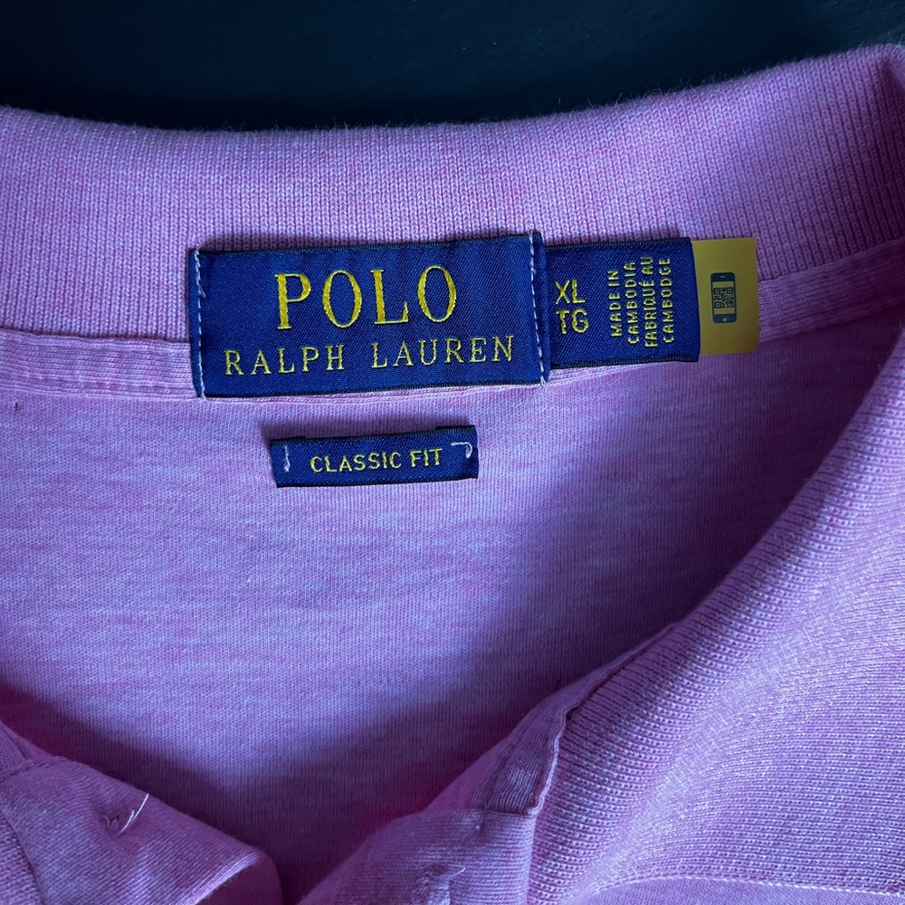 Polo Ralph Lauren Classic Fit Pink Polo Shirt for Men - XL - Picture 4 of 8
